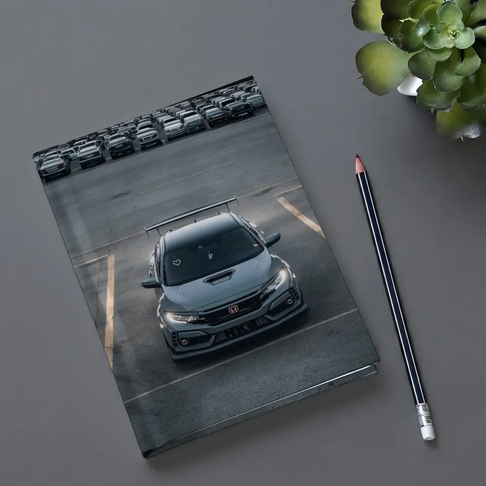 Honda Civic Type R Gray Parking Lot – Notebooks