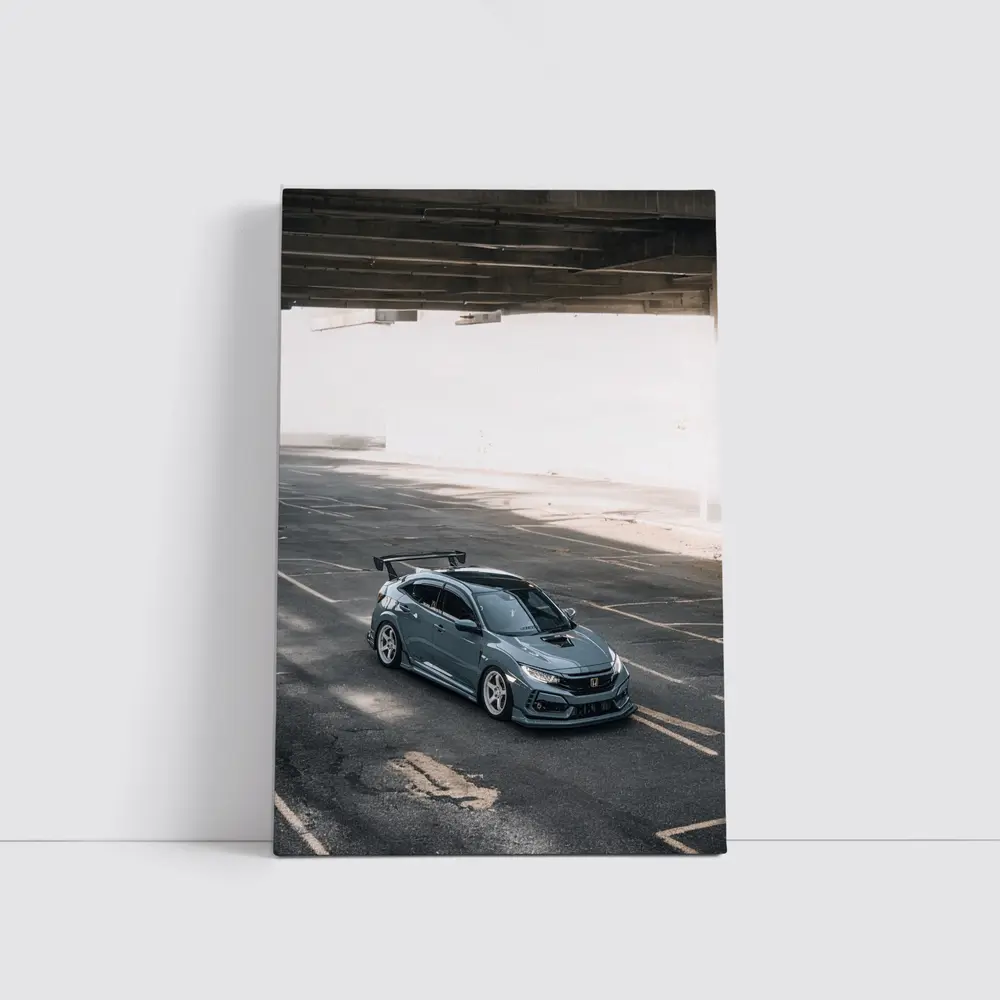 Honda Civic Type R Gray Urban Street – Wall Art