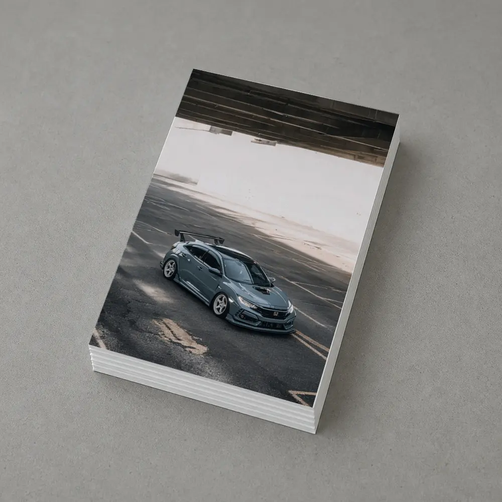 Honda Civic Type R Gray Urban Street – Postcards