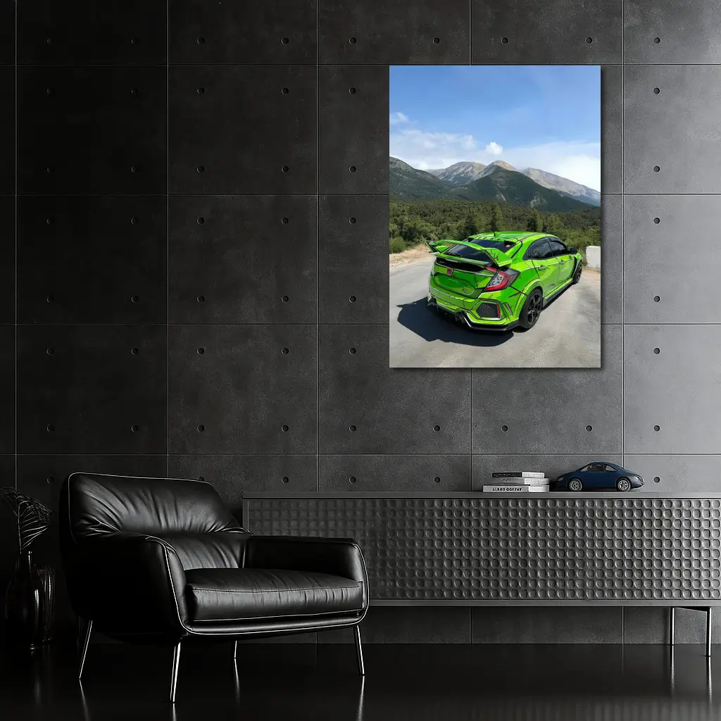 Honda Civic Type R Green Mountain Road – Wall Art
