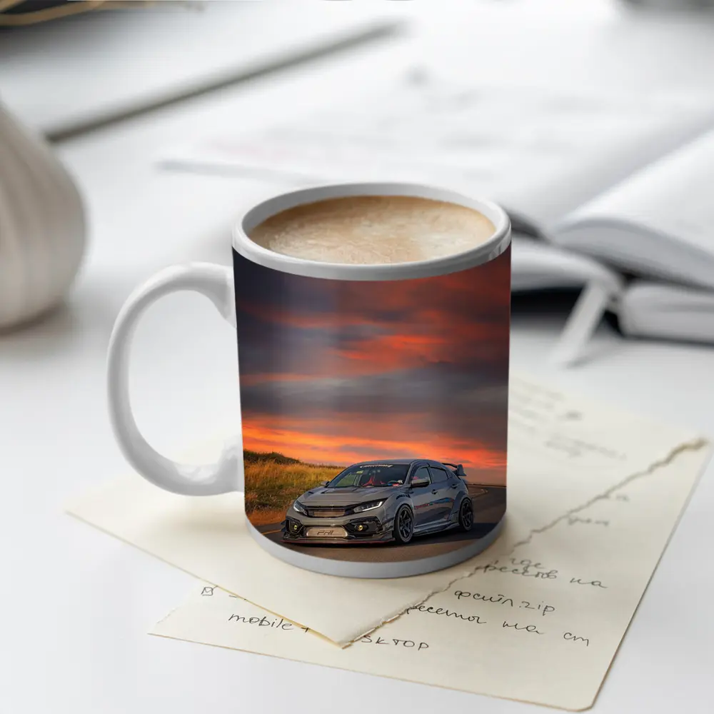 Honda Civic Type R Grey Sunset Sky – Mugs