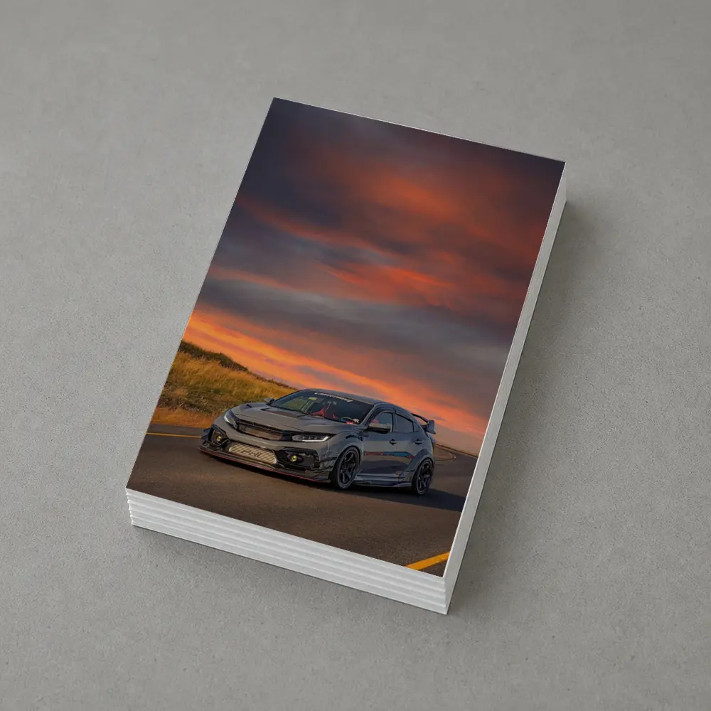Honda Civic Type R Grey Sunset Sky – Postcards