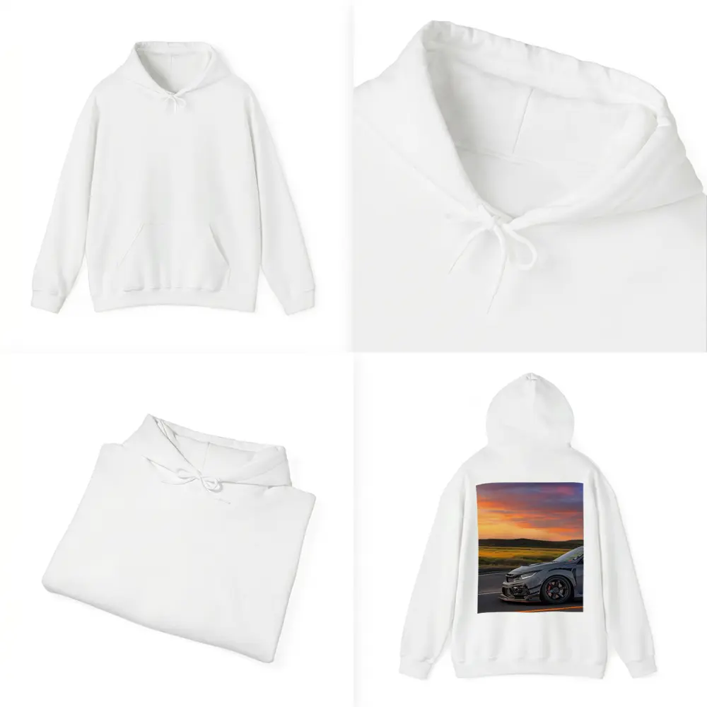 Honda Civic Type R Grey Sunset Road – Hoodies