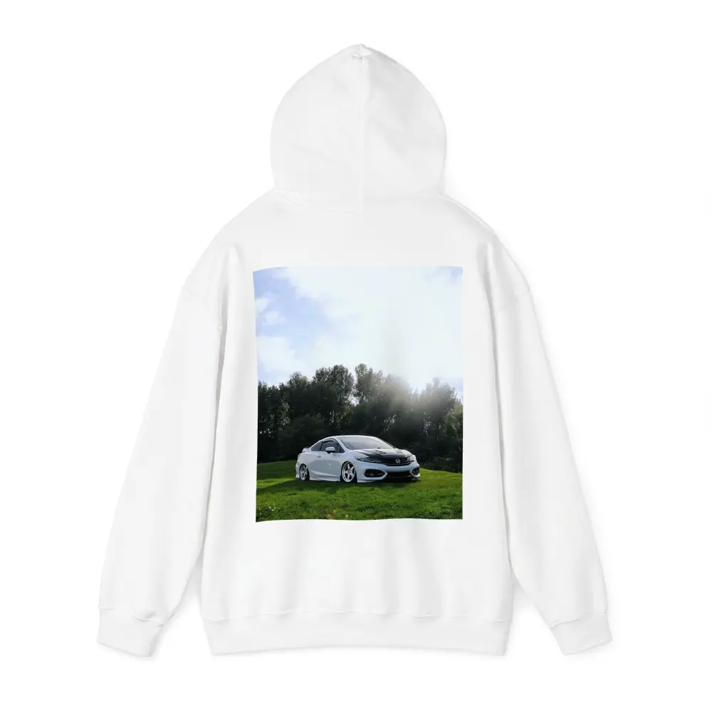 Honda Civic Coupe Slammed Green Hillside – Hoodies