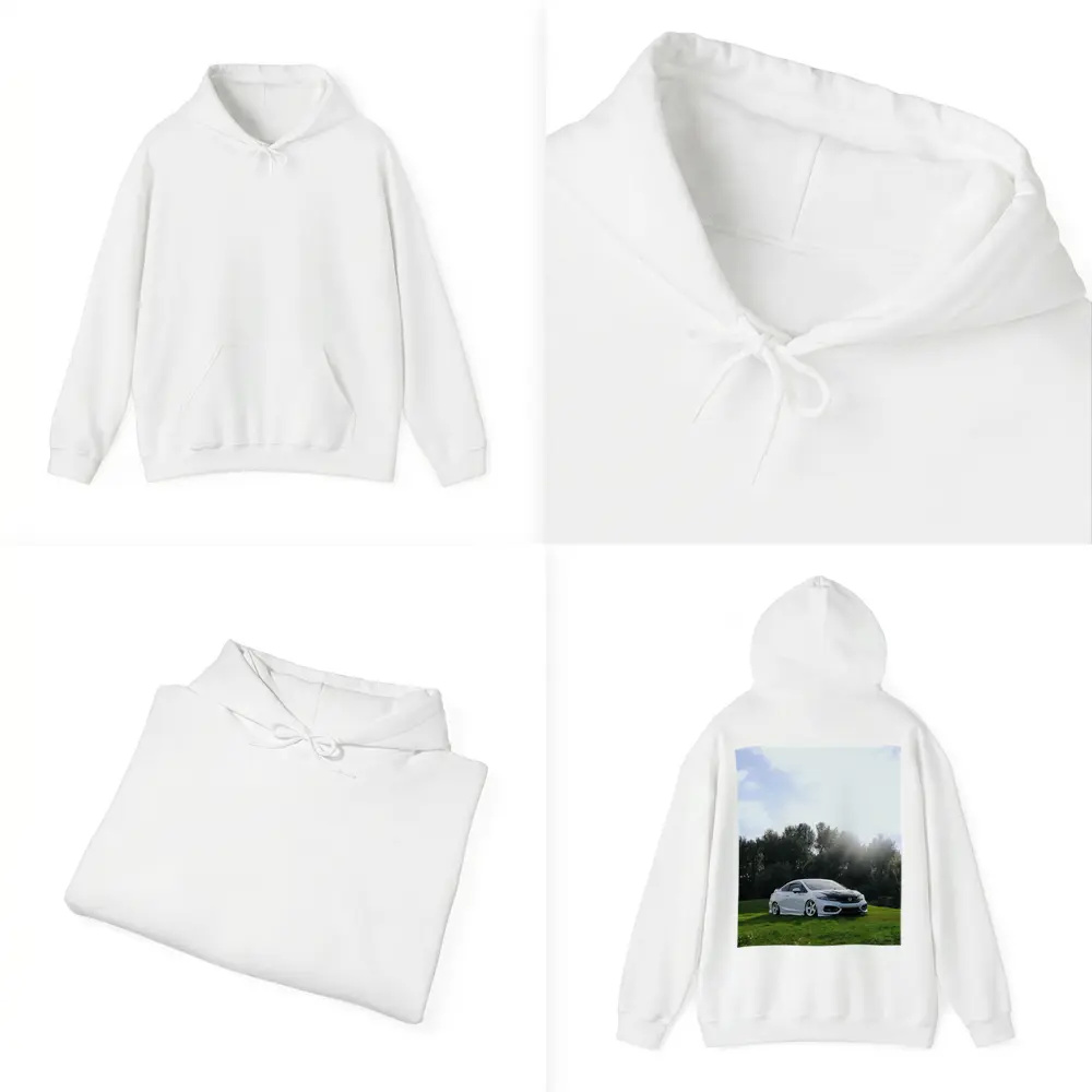 Honda Civic Coupe Slammed Green Hillside – Hoodies