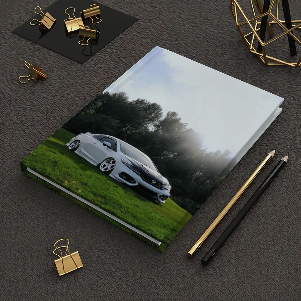 Honda Civic Coupe Slammed Green Hillside – Notebooks