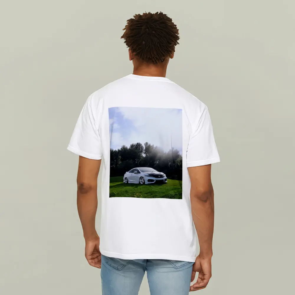 Honda Civic Coupe Slammed Green Hillside – T-Shirts