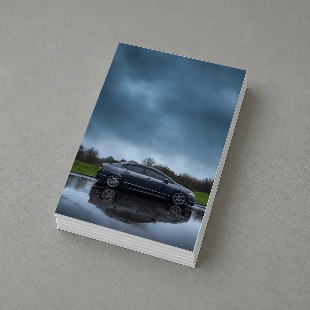 Honda Civic Sedan Rainy Day Dark Sky – Postcards