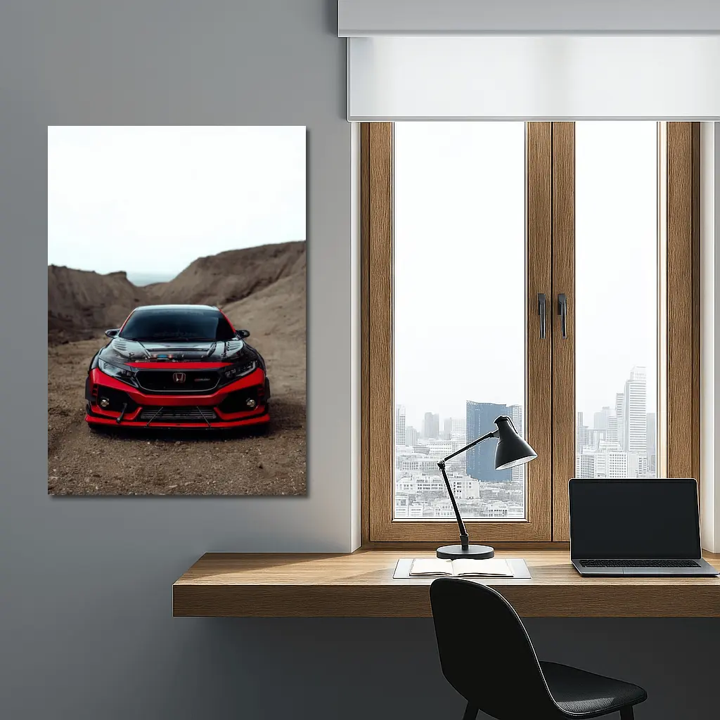 Honda Civic Type R Red Mountain Dirt Road – Wall Art