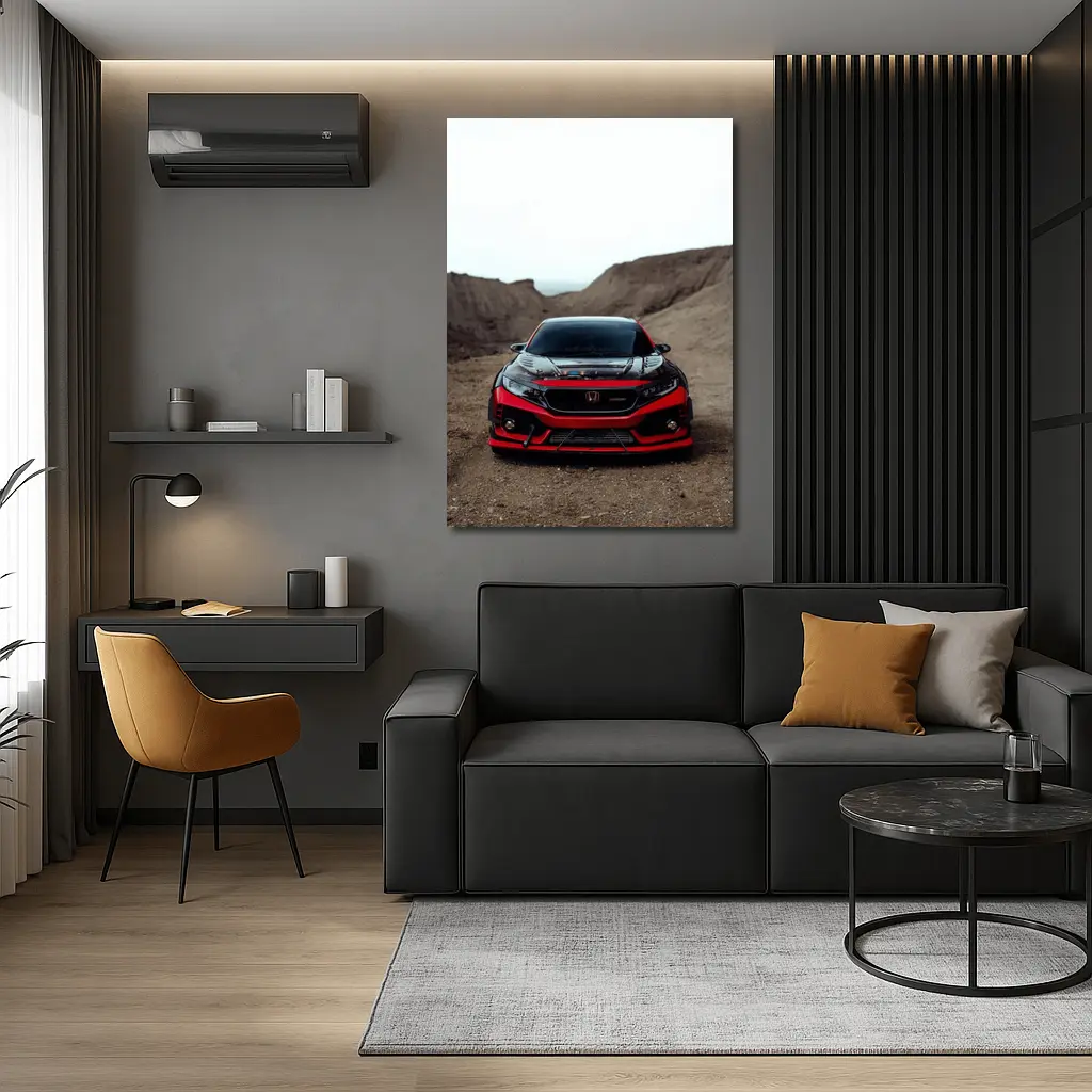Honda Civic Type R Red Mountain Dirt Road – Wall Art