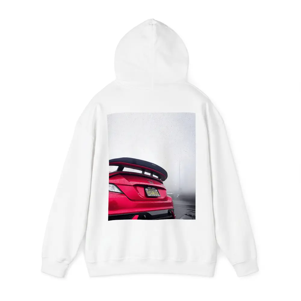 Honda Civic Type R Red Foggy Background – Hoodies