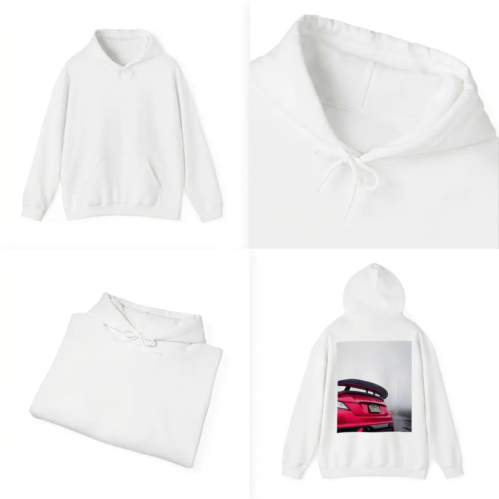 Honda Civic Type R Red Foggy Background – Hoodies