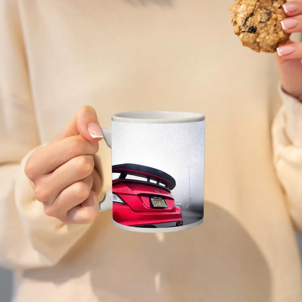 Honda Civic Type R Red Foggy Background – Mugs