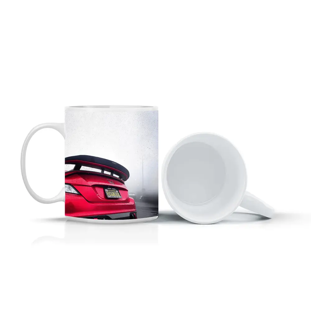 Honda Civic Type R Red Foggy Background – Mugs