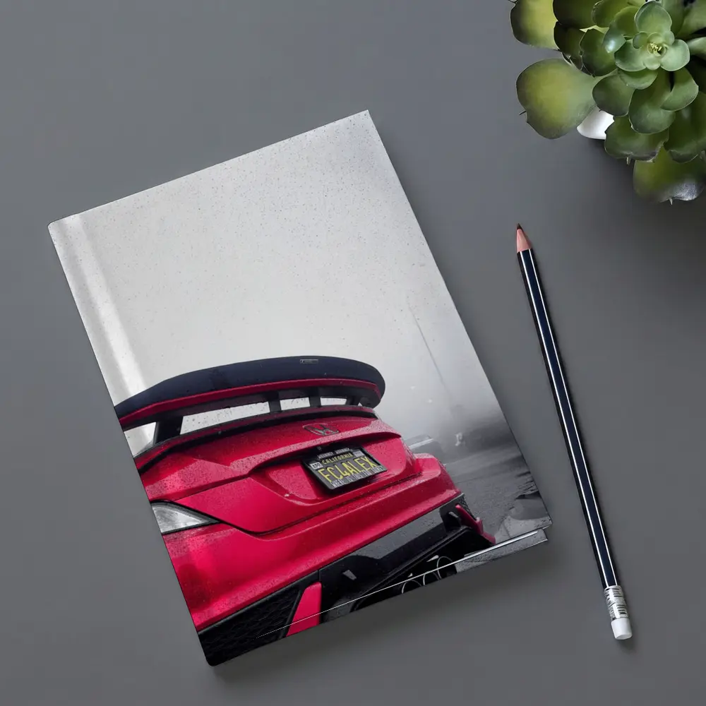 Honda Civic Type R Red Foggy Background – Notebooks