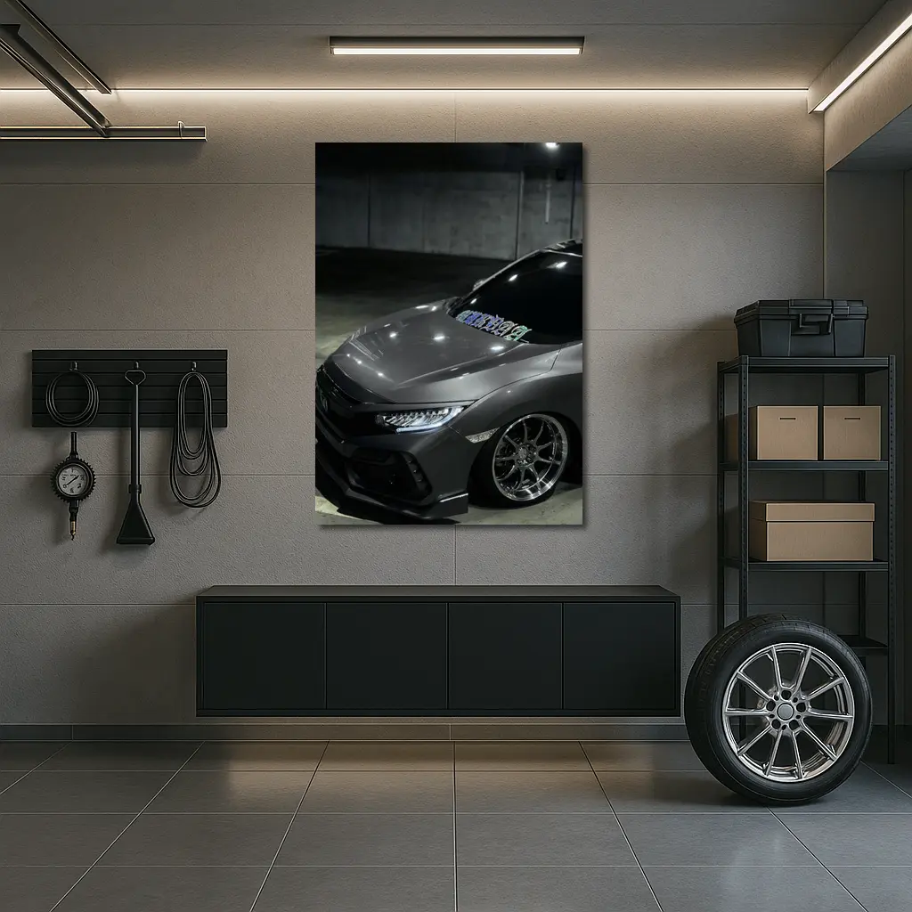 Honda Civic Type R Dark Parking Garage – Wall Art
