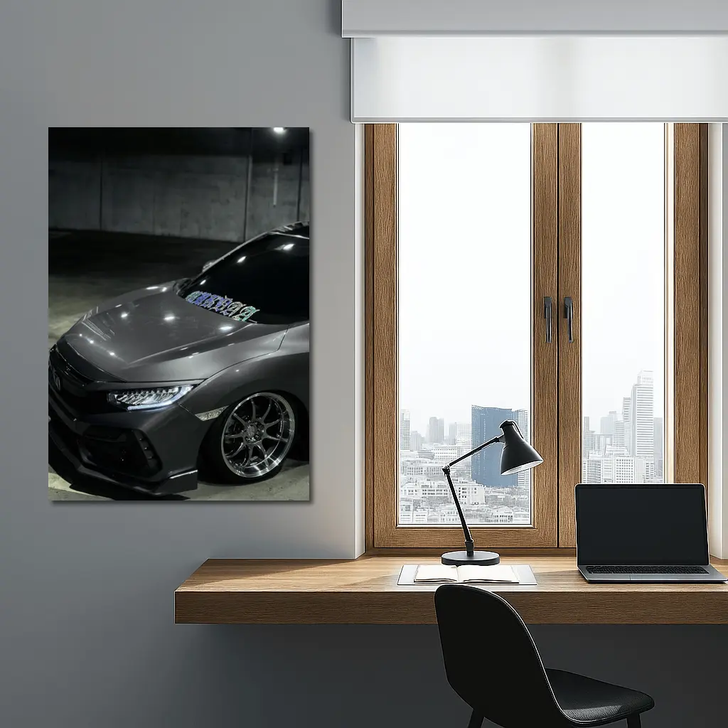 Honda Civic Type R Dark Parking Garage – Wall Art