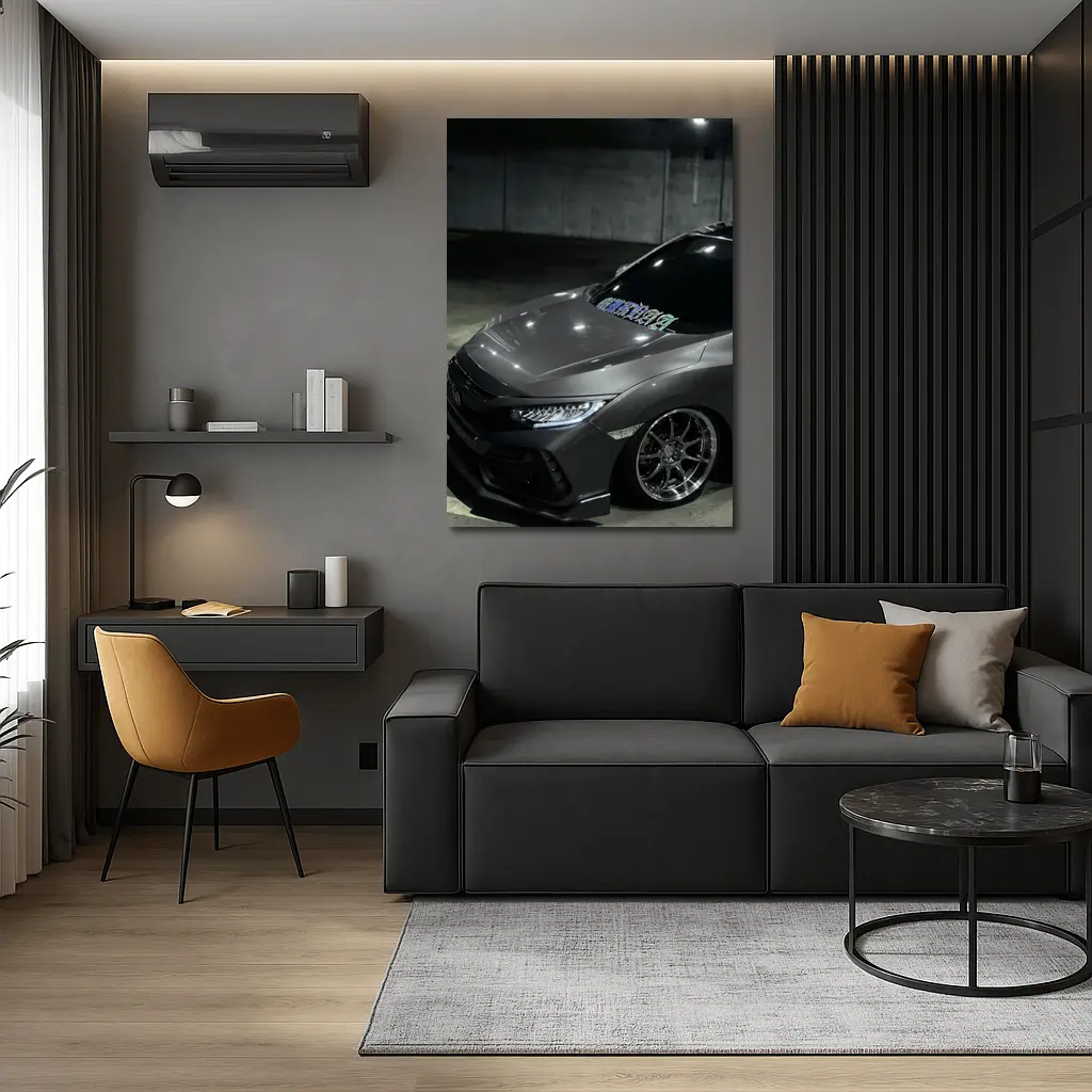 Honda Civic Type R Dark Parking Garage – Wall Art