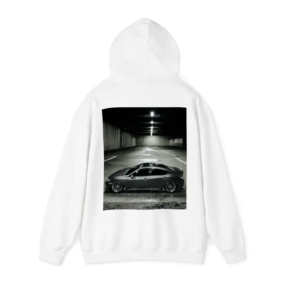 Honda Civic Slammed Low Parking Garage Night – Hoodies