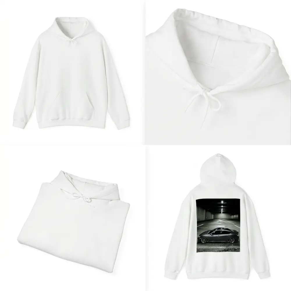 Honda Civic Slammed Low Parking Garage Night – Hoodies