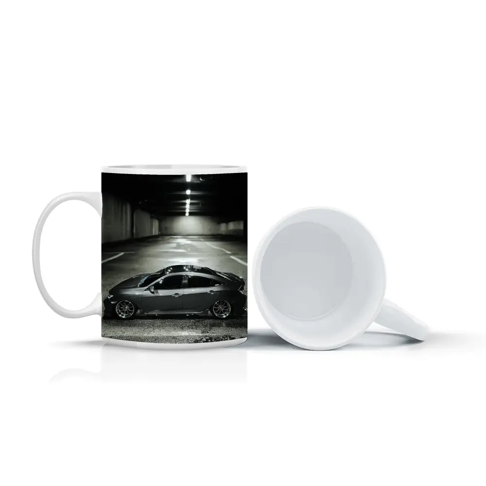 Honda Civic Slammed Low Parking Garage Night – Mugs