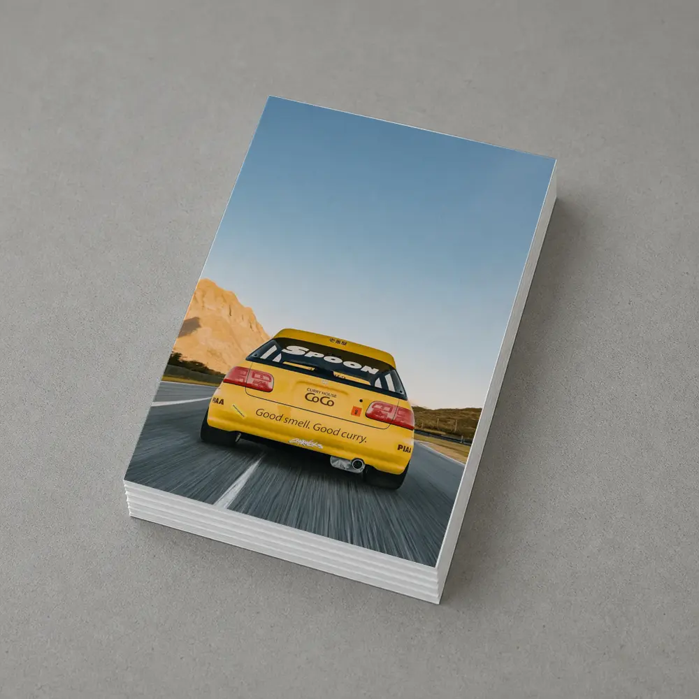 Honda Civic Spoon Sports Yellow Mountain Road – Postcards