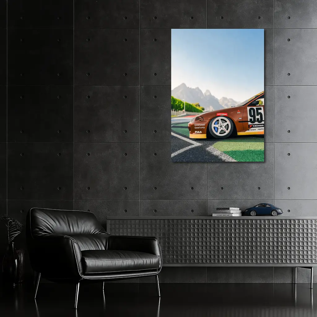 Honda Civic Race Car Mountain Track – Wall Art