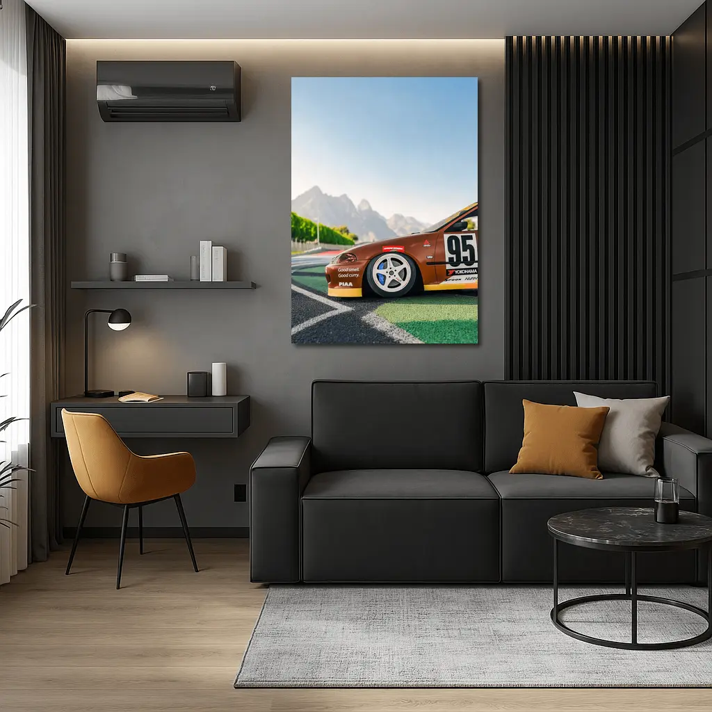 Honda Civic Race Car Mountain Track – Wall Art