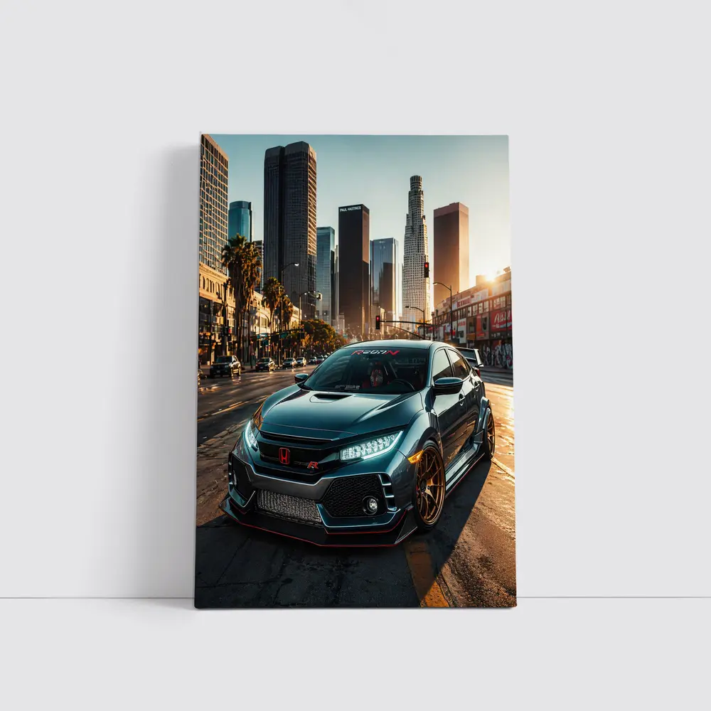 Honda Civic Type R Los Angeles Street – Wall Art