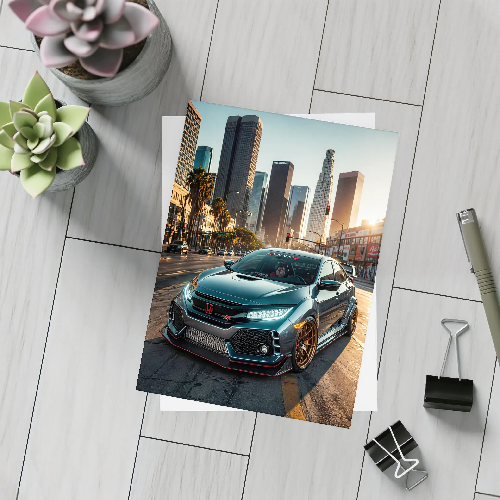 Honda Civic Type R Los Angeles Street – Postcards