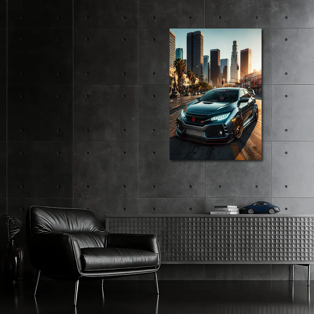 Honda Civic Type R Los Angeles Street – Wall Art