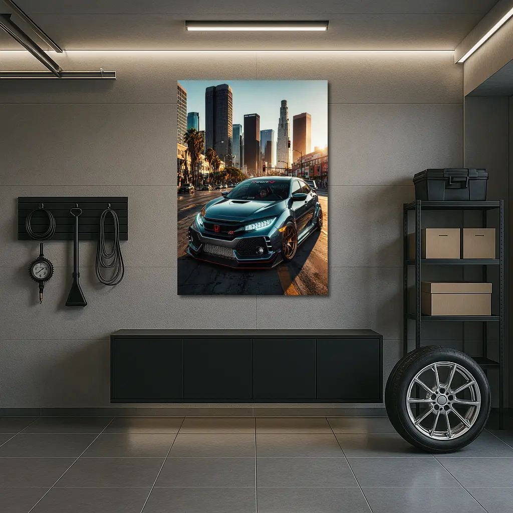 Honda Civic Type R Los Angeles Street – Wall Art