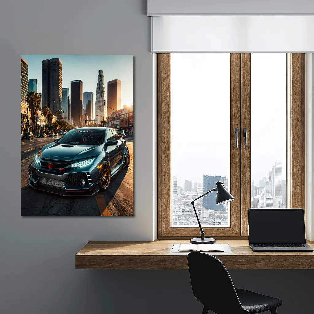 Honda Civic Type R Los Angeles Street – Wall Art
