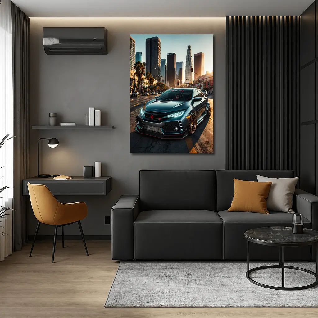 Honda Civic Type R Los Angeles Street – Wall Art