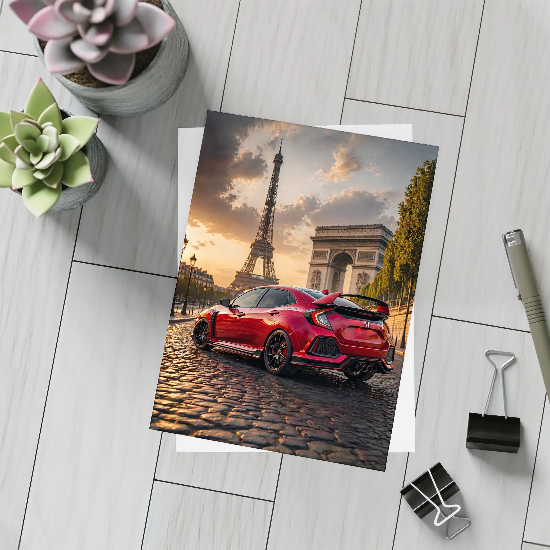 Honda Civic Type R Paris Sunset – Postcards