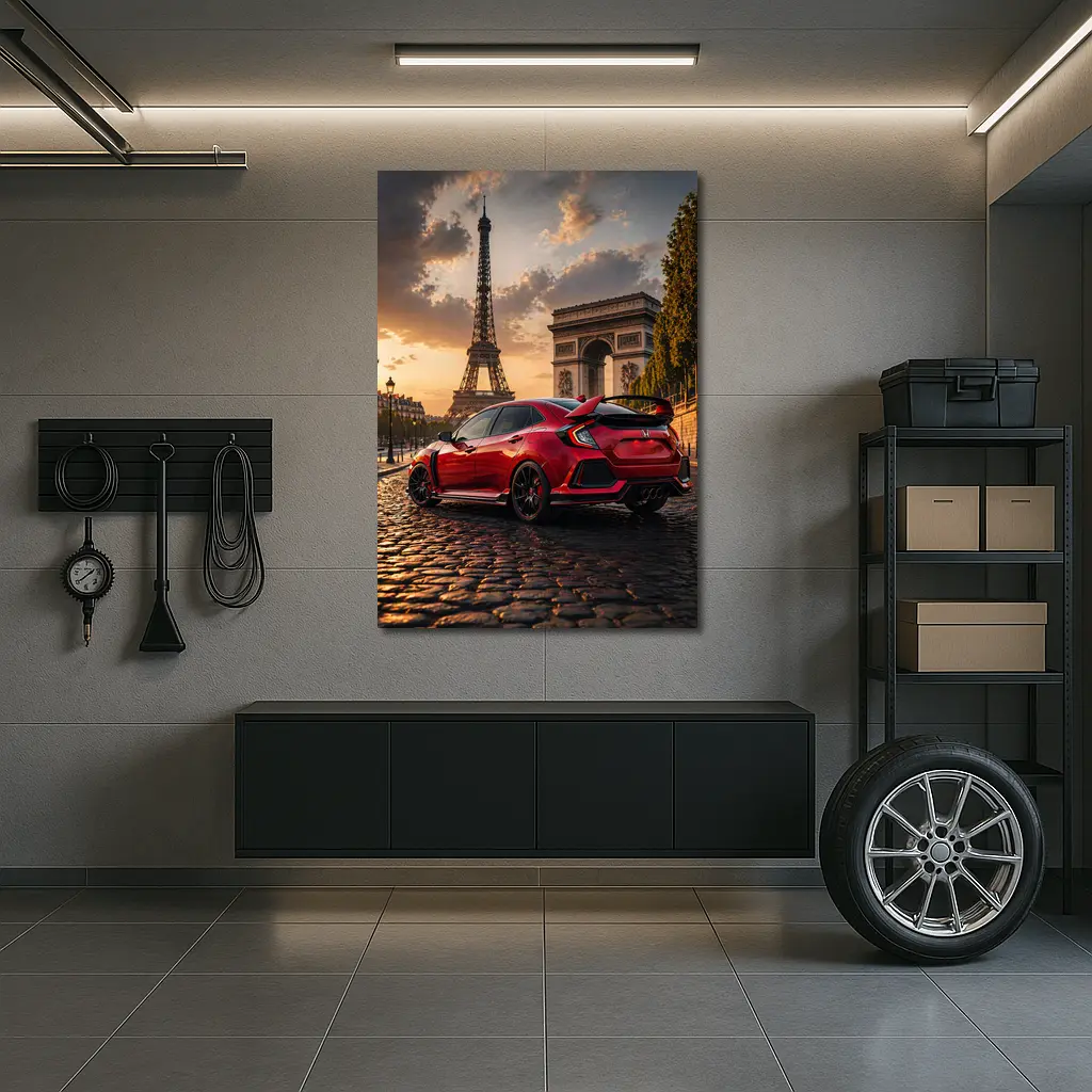 Honda Civic Type R Paris Sunset – Wall Art