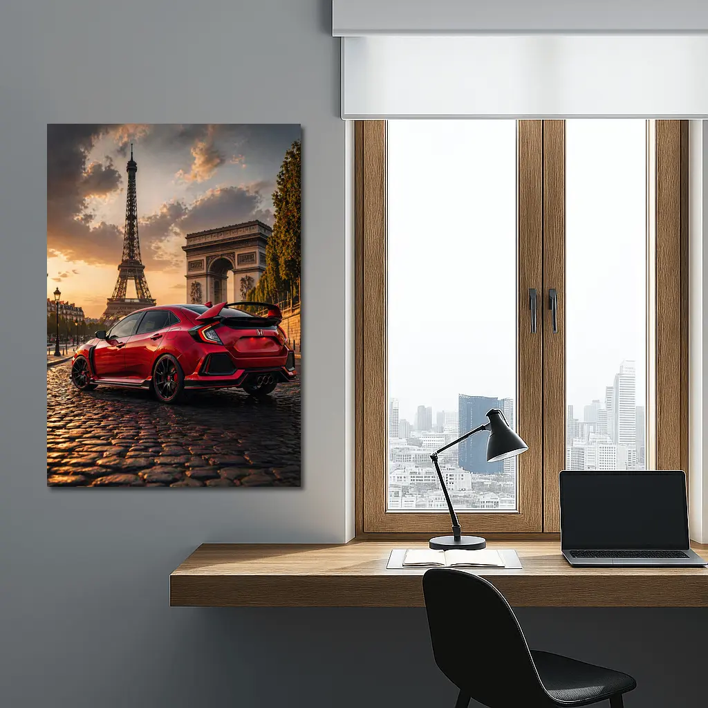 Honda Civic Type R Paris Sunset – Wall Art