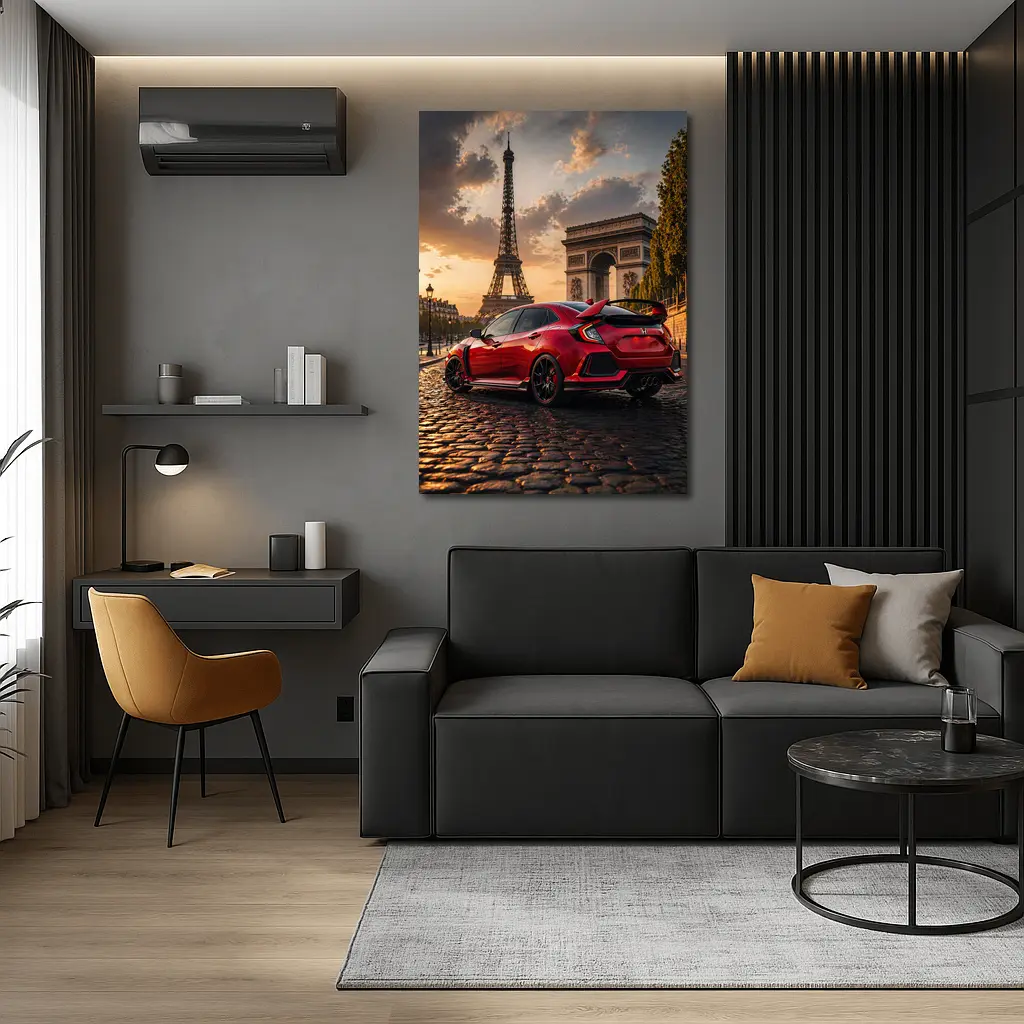 Honda Civic Type R Paris Sunset – Wall Art
