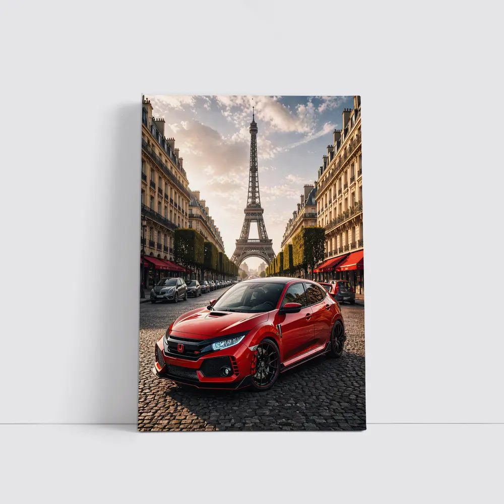 Honda Civic Type R Paris Eiffel Tower – Wall Art
