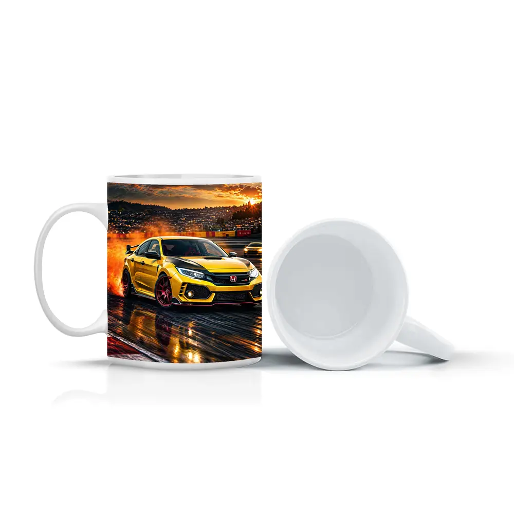 Honda Civic Type R Yellow Track Drift – Mugs