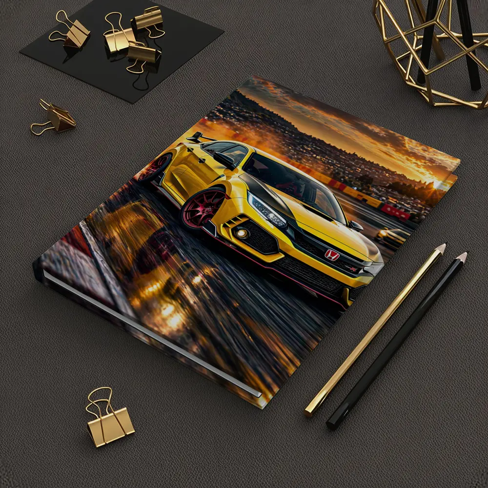 Honda Civic Type R Yellow Track Drift – Notebooks