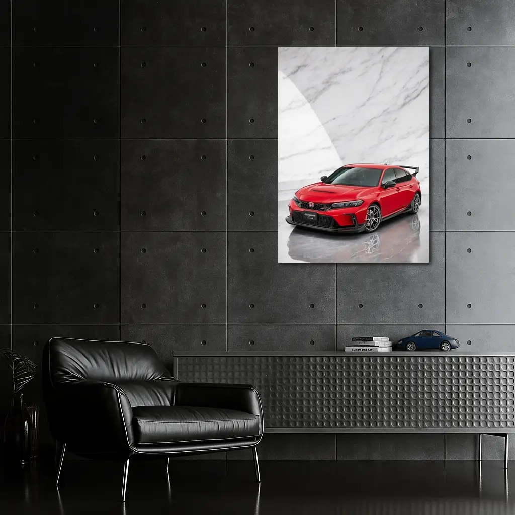 Honda Civic Type R Red Marble Studio – Wall Art