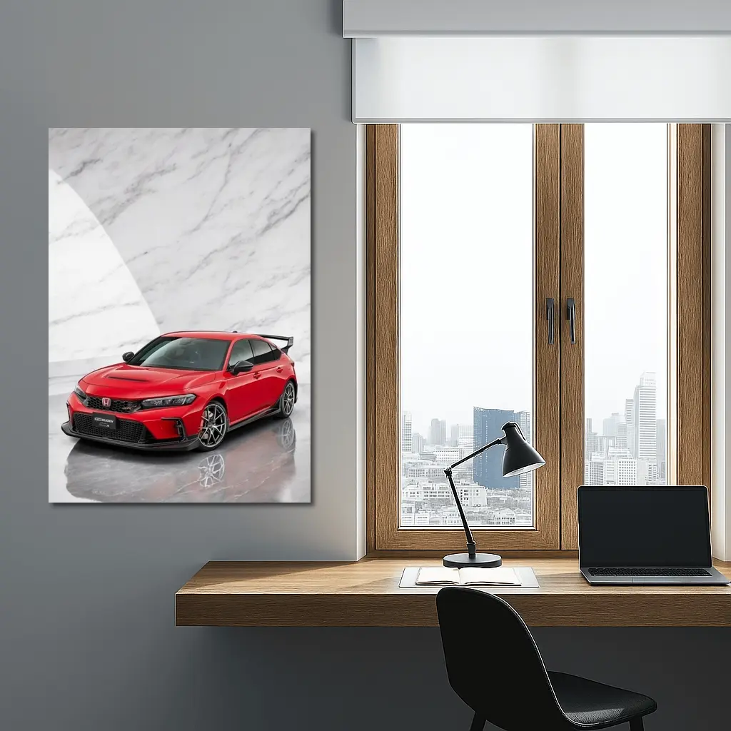 Honda Civic Type R Red Marble Studio – Wall Art