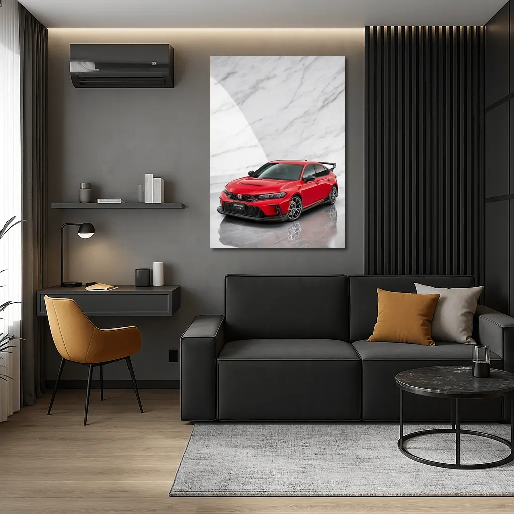 Honda Civic Type R Red Marble Studio – Wall Art