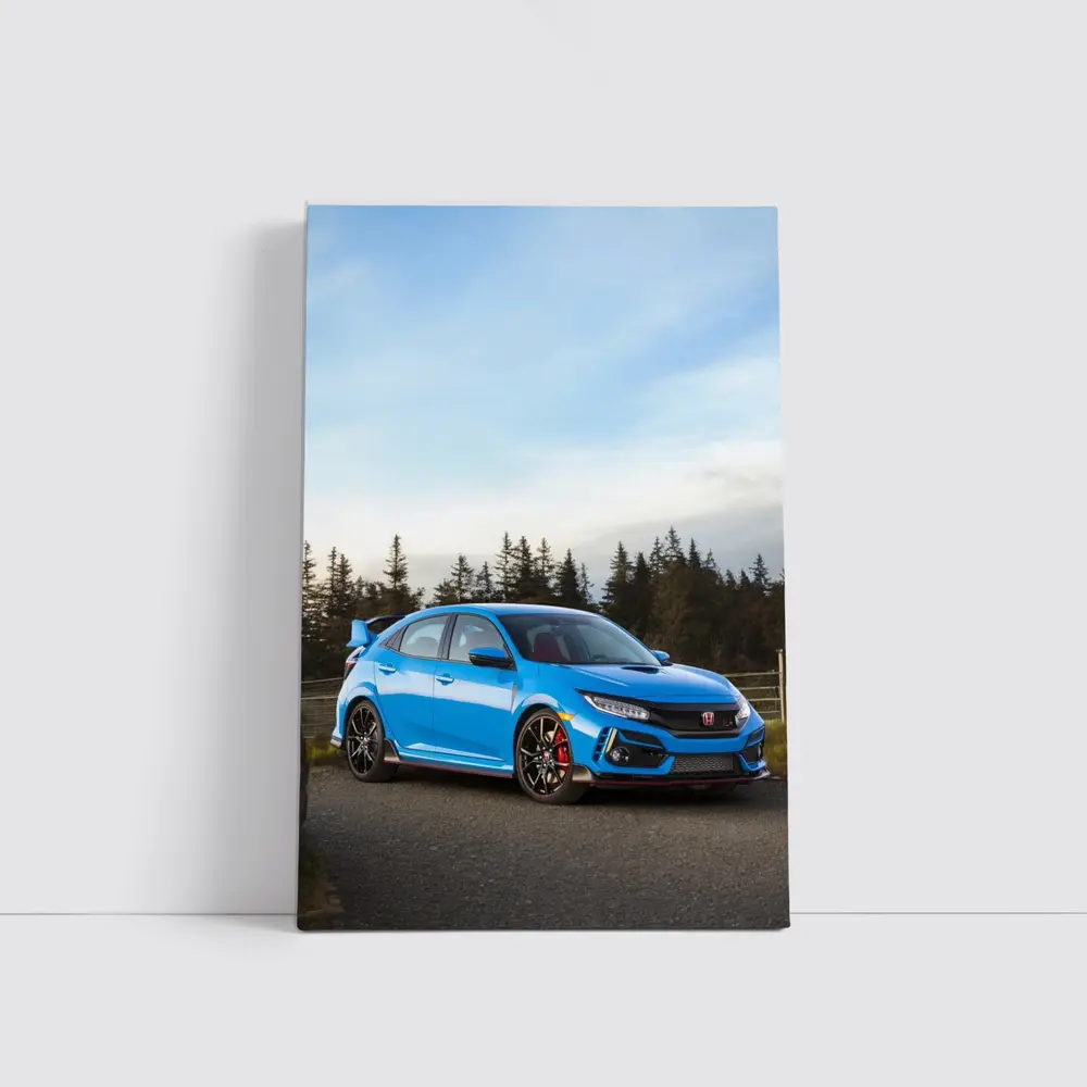 Honda Civic Type R Blue Forest Road – Wall Art