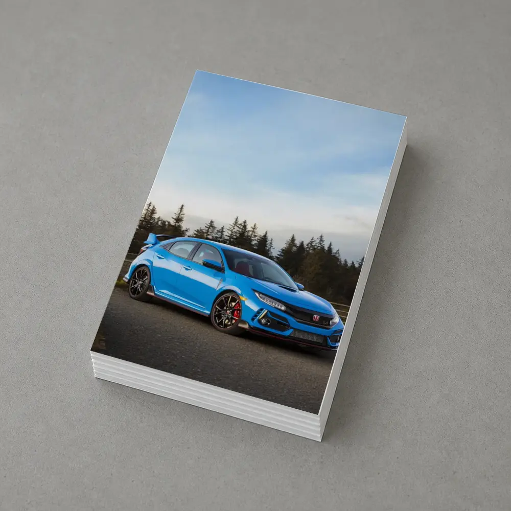 Honda Civic Type R Blue Forest Road – Postcards