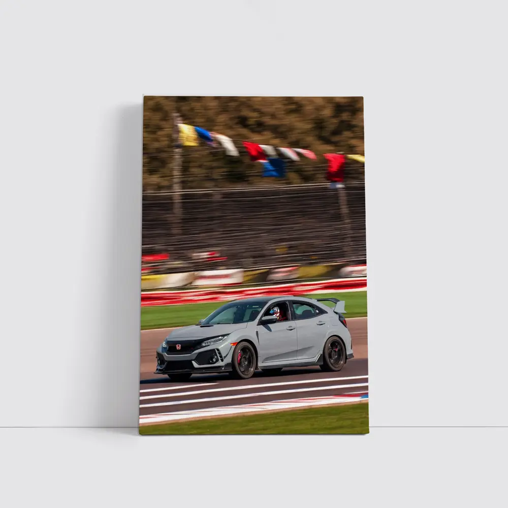 Honda Civic Type R Racing on Track – Wall Art
