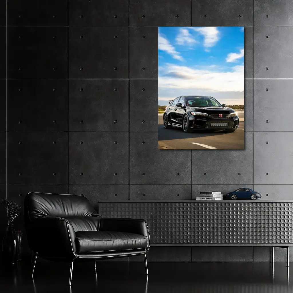 Honda Civic Type R Black Highway Drive – Wall Art