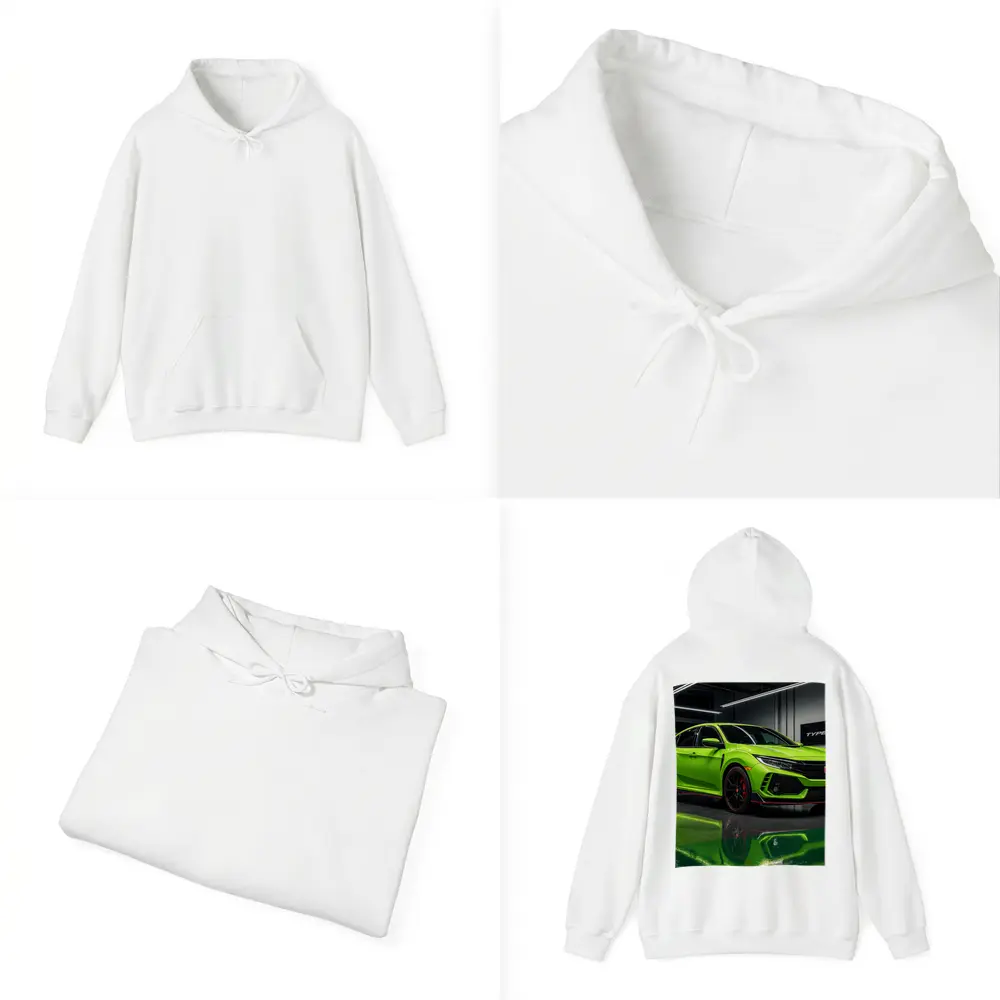 Honda Civic Type R Green Garage Shot – Hoodies