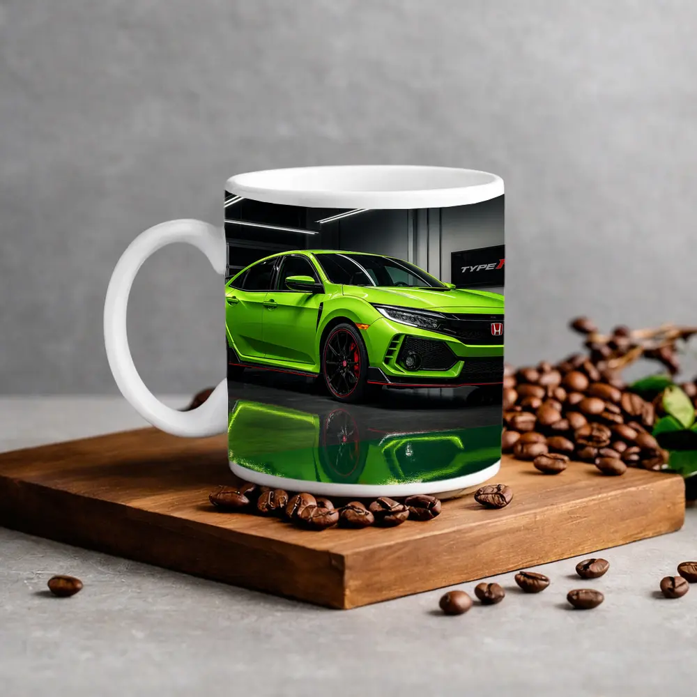 Honda Civic Type R Green Garage Shot – Mugs